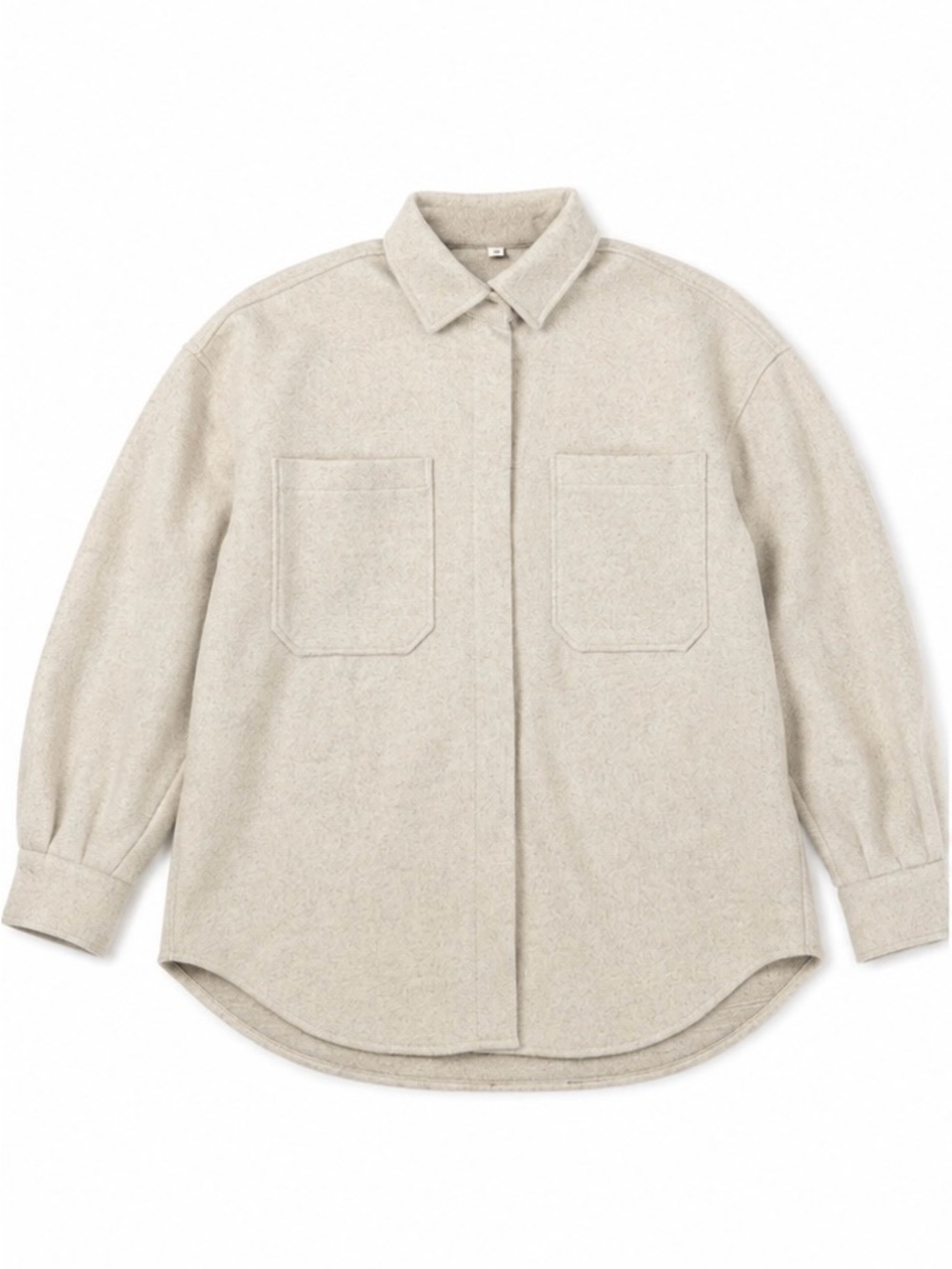 Womens Cream Shirt Jacket Sweater